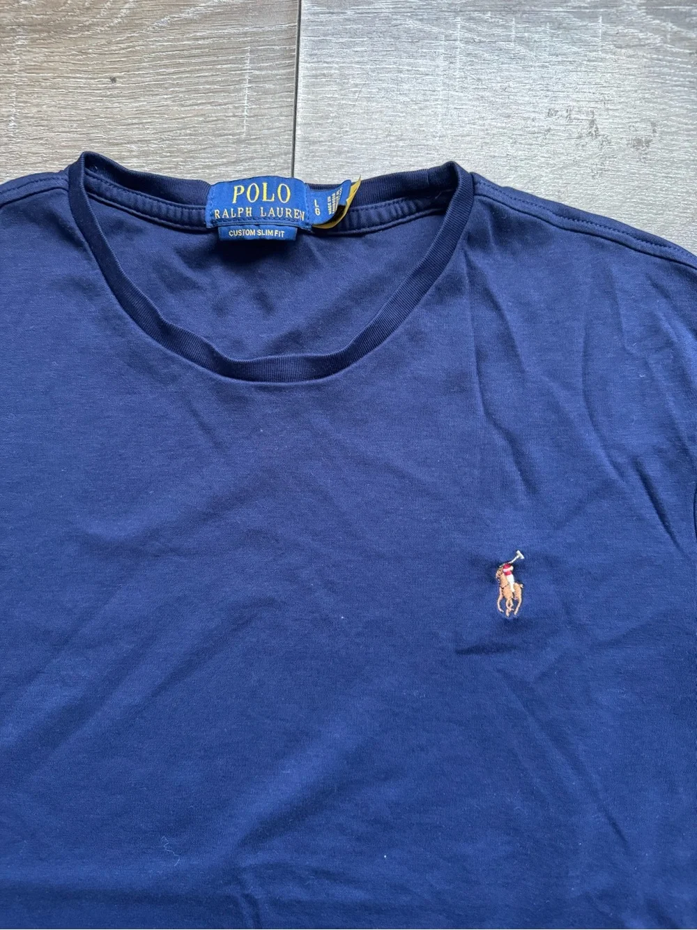 Polo by Ralph Lauren Navy Short Sleeve Crew T-Shirt with Embroidered Pony